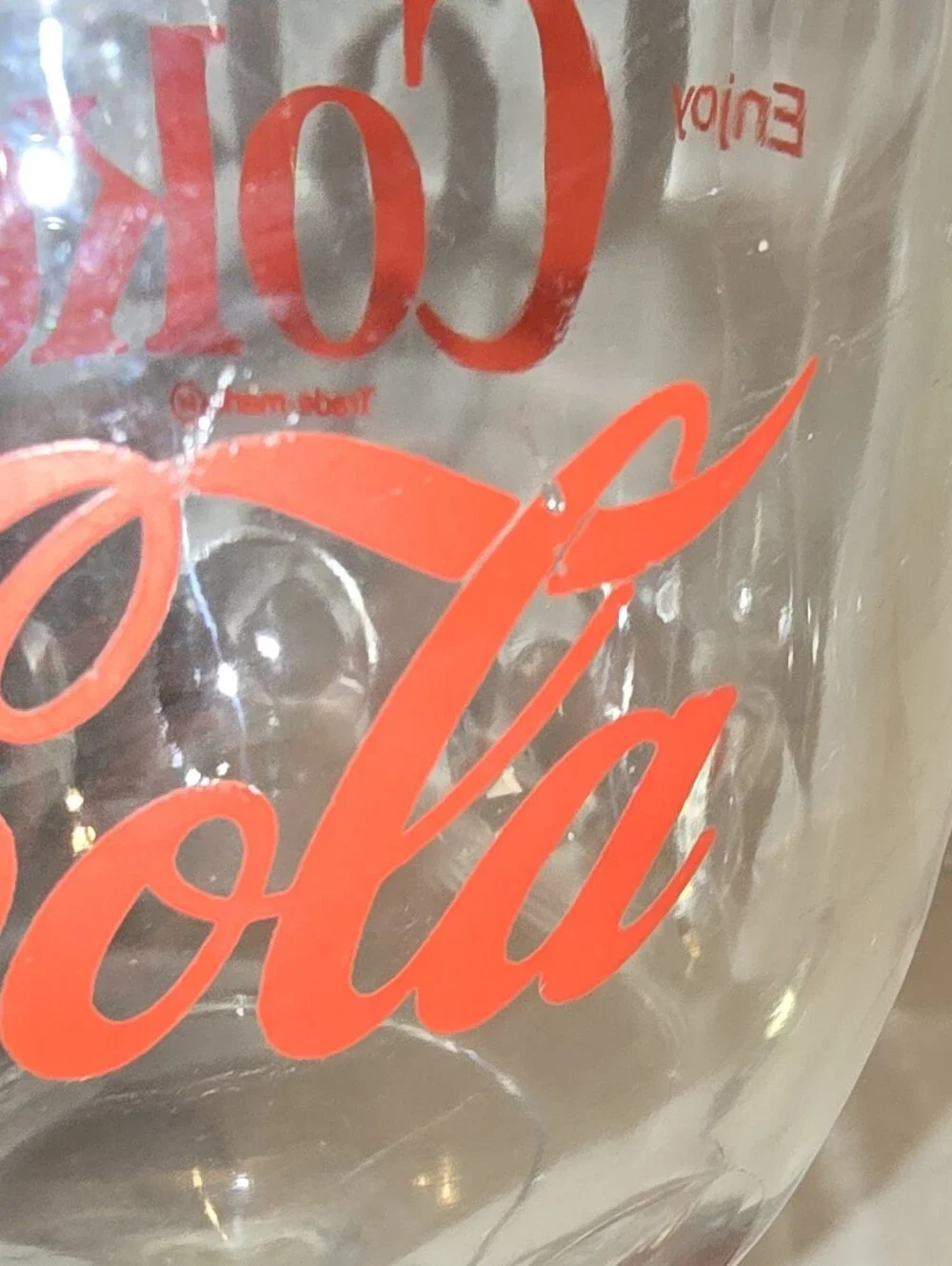 Vintage Coca-Cola Thumbprint Goblet Glass
